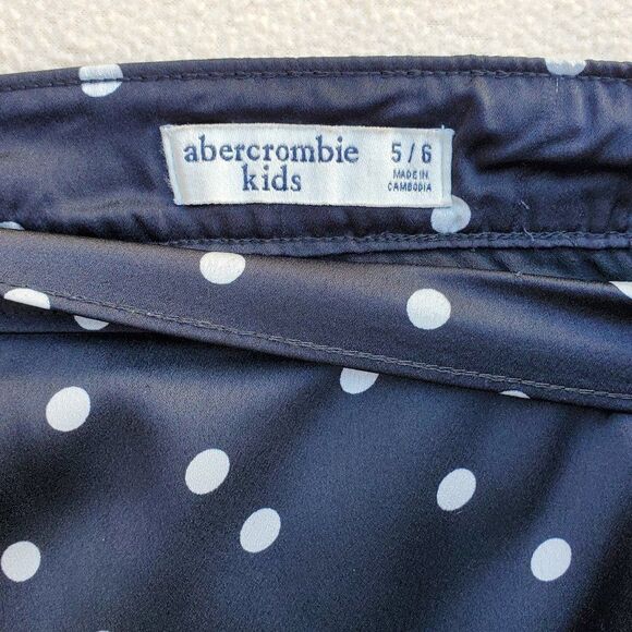 Abercrombie Kids Black and White Polka Dot Wrap Skirt Size 5/6 - Picture 6 of 9